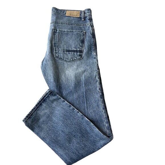 Calvin Klein Jeans Mens 34x34 Rocker Straight Leg Denim Moto Edgy Biker Timeless - Picture 1 of 15